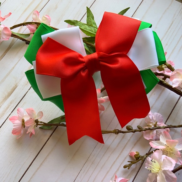 Mexican Hair Bow Tri Color - Picture 1 of 1